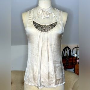 Vintage JONES OF NY SILK SLEEVELESS BLOUSE